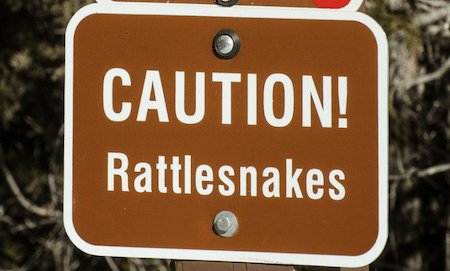 snake warning signs